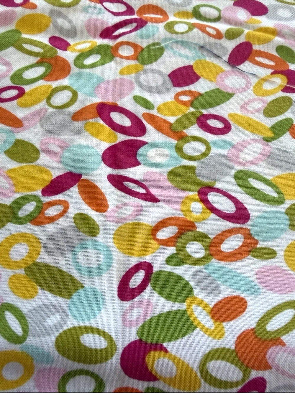 Y2K Waverly Inspirations Quilting Cotton Pastel Ovals 30" x 42" Fabric Remnant